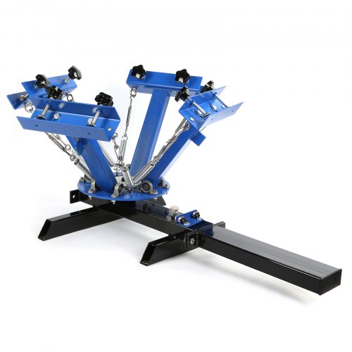 4 Color 1 Station Silk Screen Printing Machine 6 Pcs 110 Mesh T-shirt Press Kit