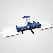 4 Färg 2 Station Silk Screen Printing Machine Press Utrustning Flash Tork DIY