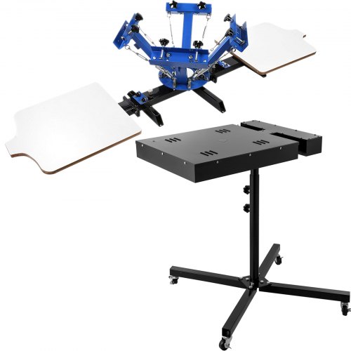 VEVOR 4 Color 2 Station Silk Screen Printing Press Printer Flash Dryer With Temperature Display