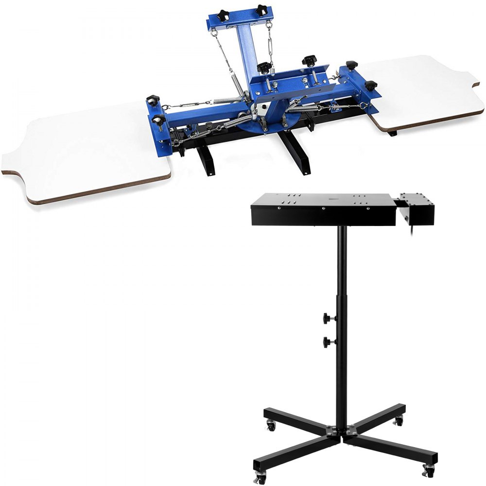 VEVOR 4 Color 2 Station Silk Screen Printing Press Printer Flash Dryer With Temperature Display