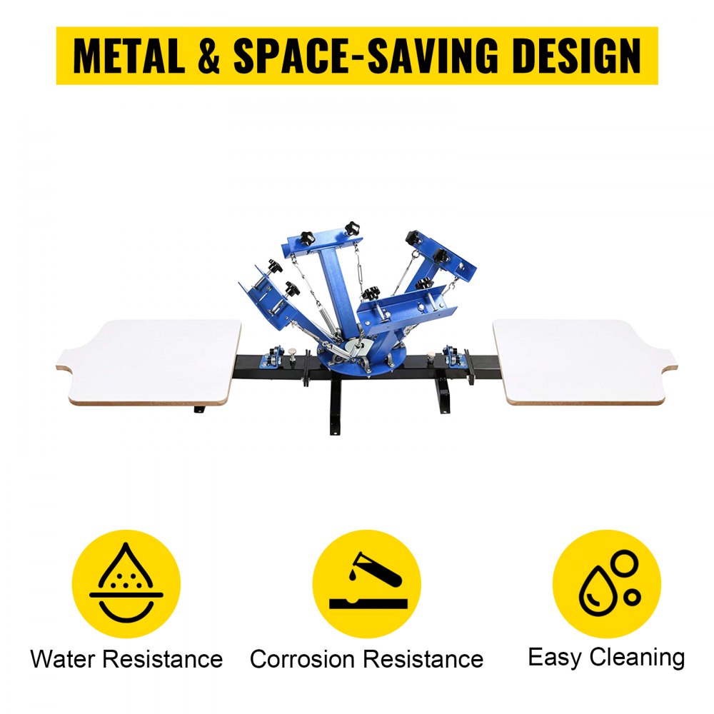 VEVOR 4 Color 2 Station Silk Screen Printing Press Printer Flash Dryer With Temperature Display
