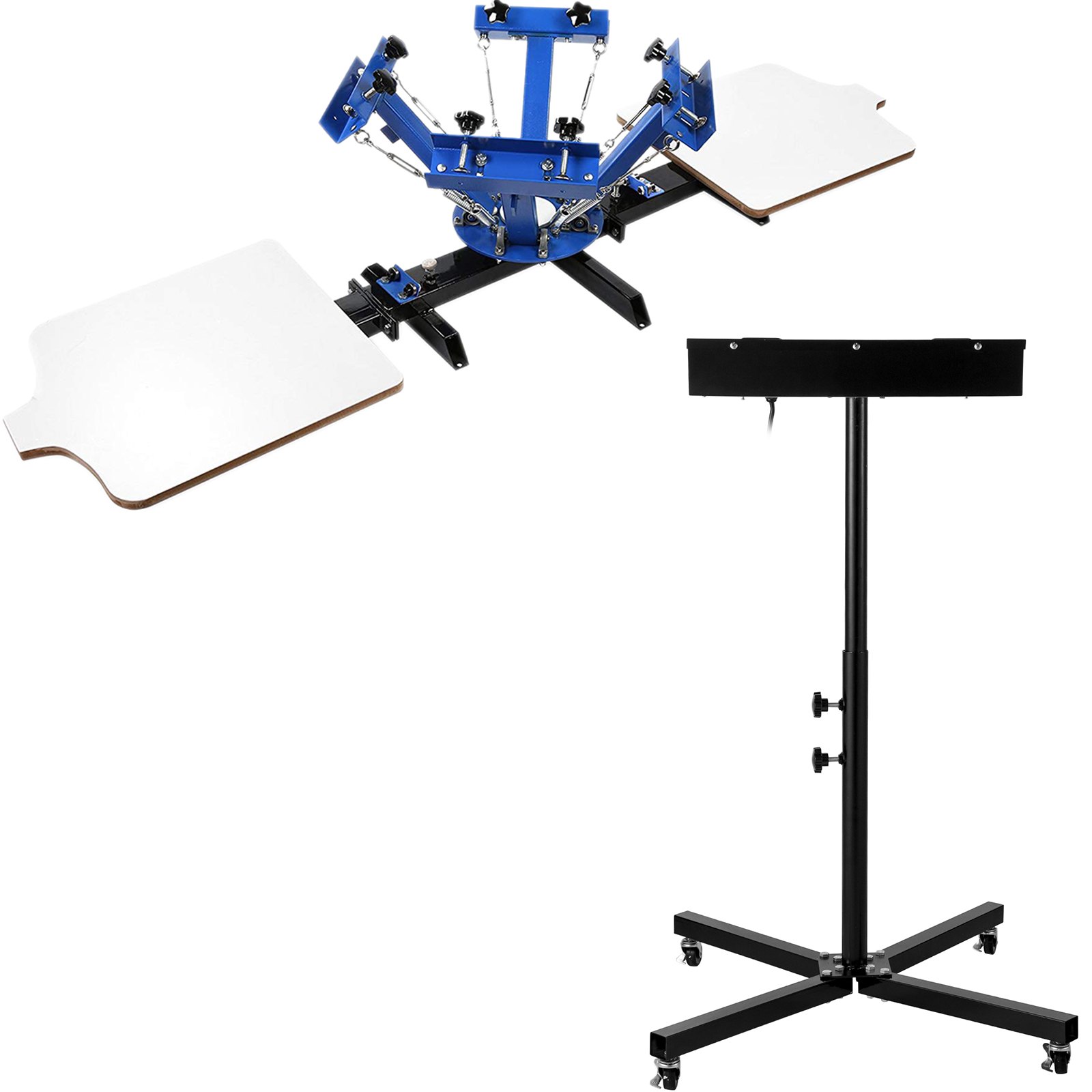 VEVOR 4 Color 2 Station Silk Screen Printing Press Printer Flash Dryer With Temperature Display