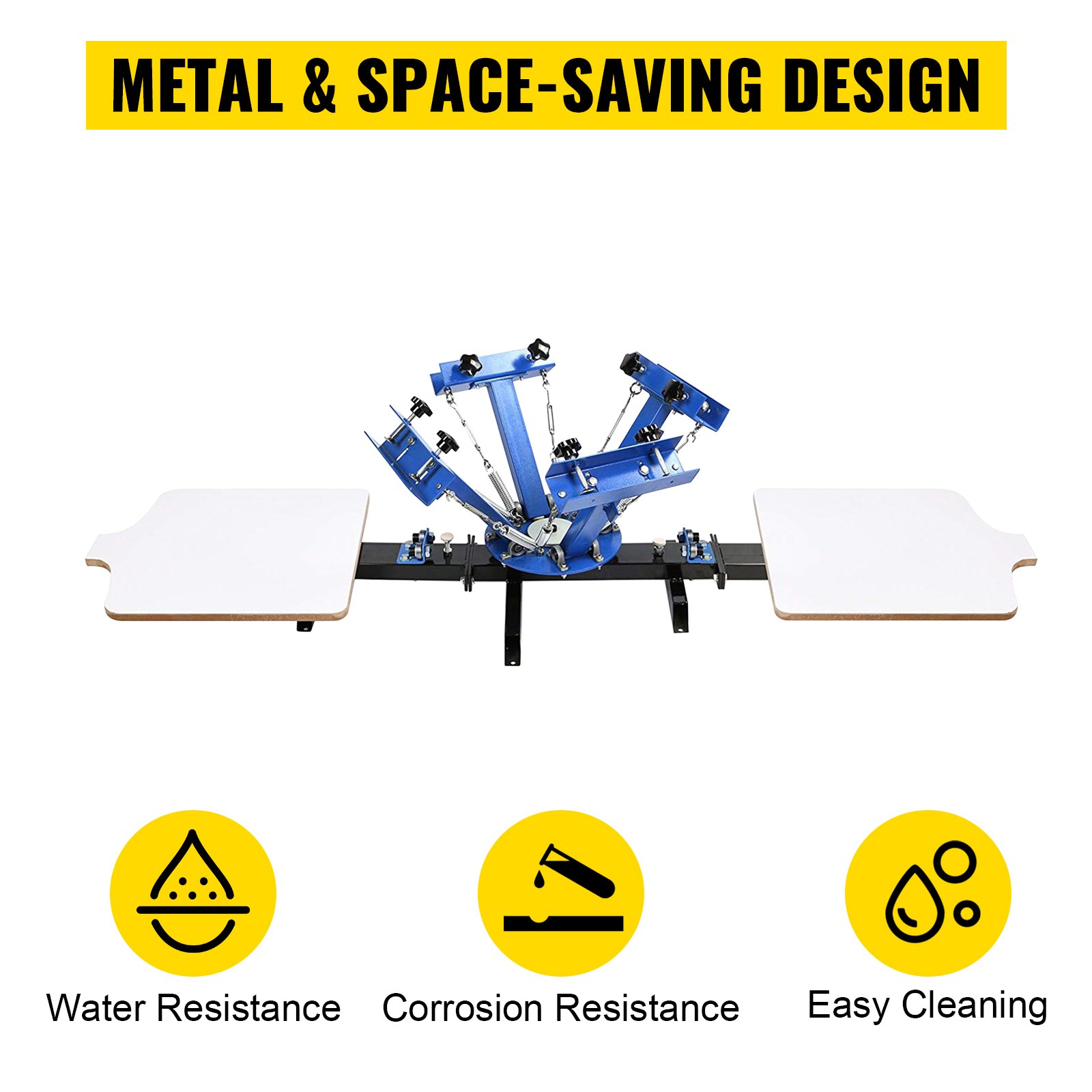 VEVOR 4 Color 2 Station Silk Screen Printing Press Printer Flash Dryer With Temperature Display