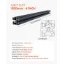 VEVOR 4PCS 39.4 in (1000mm) T Slot 4040 Aluminum Extrusion Profile, European Standard Anodized Linear Rail, High-Strength Extruded Aluminum Rail for 3D Printer, CNC Machine DIY, Laser Engraving, Black