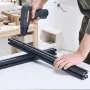 VEVOR 4PCS 39.4 in (1000mm) T Slot 4040 Aluminum Extrusion Profile, European Standard Anodized Linear Rail, High-Strength Extruded Aluminum Rail for 3D Printer, CNC Machine DIY, Laser Engraving, Black