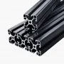VEVOR 4PCS 39.4 in (1000mm) T Slot 4040 Aluminum Extrusion Profile, European Standard Anodized Linear Rail, High-Strength Extruded Aluminum Rail for 3D Printer, CNC Machine DIY, Laser Engraving, Black