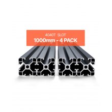 4PCS 39.4 in (1000 mm) T Slot 4040 Aluminum Extrusion Anodized Linear Rail