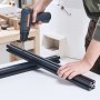 VEVOR 4PCS 23.6 in (600 mm) T Slot 4040 Aluminum Extrusion Profile, European Standard Anodized Linear Rail, High-Strength Extruded Aluminum Rail for 3D Printer, CNC Machine DIY, Laser Engraving, Black