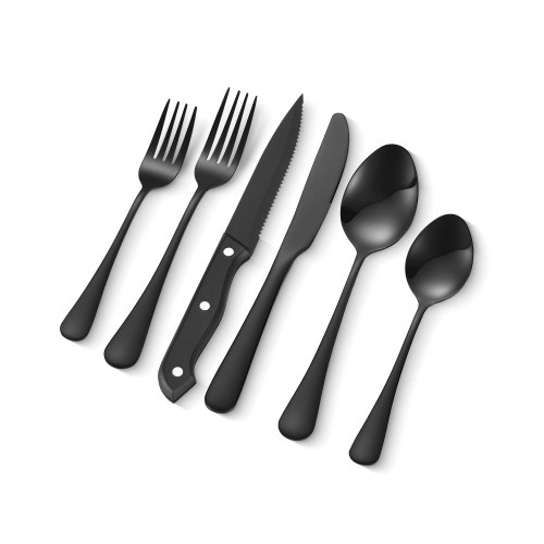 VEVOR 48-Piece Silverware Set Stainless Steel Cutlery Flatware Utensils for 8