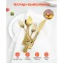 VEVOR 60-Piece Gold Silverware Set, Food-Grade Stainless Steel Flatware Utensils for 12, Mirror Finished Cutlery Set, Dishwasher Safe Eating Tableware for Kitchen Home, Include Knife Fork Spoon