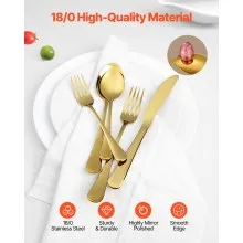 VEVOR 60-Piece Silverware Set Stainless Steel Cutlery Flatware Utensils for 12