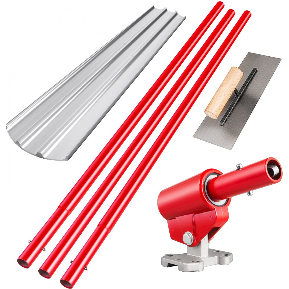 Bull Float Concrete Float 48x8 Inch Concrete Tool, Trowel Float Handle & Bracket