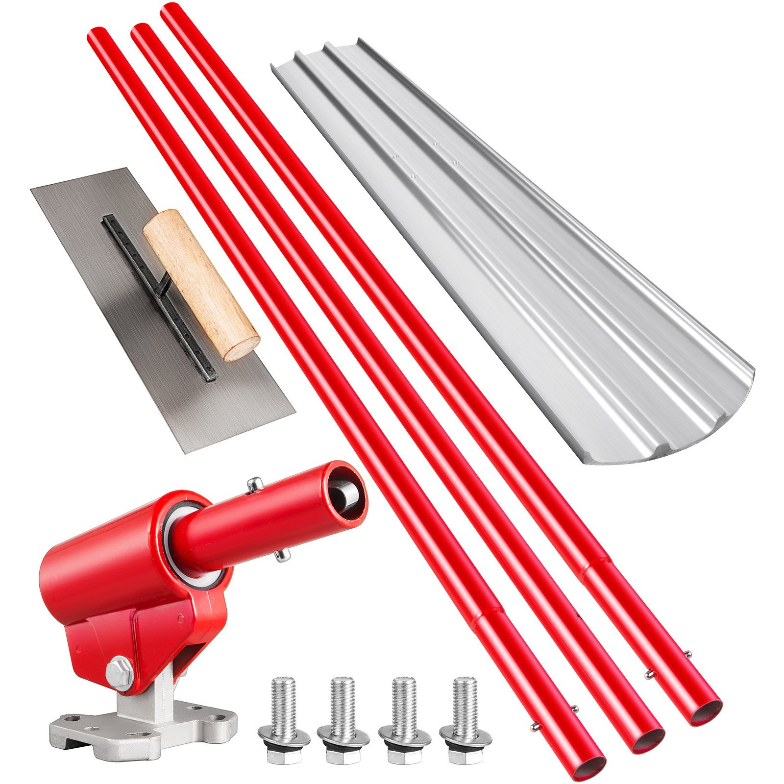 Bull Float Concrete Float 48x8 Inch Concrete Tool, Trowel Float Handle & Bracket