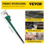 VEVOR Steel Straight Pipe Wrench 48", Steel Pipe Wrench High σκληρότητα και αντοχή στη φθορά, Ρυθμιζόμενο κλειδί υδραυλικών σωλήνων 4,3" Χωρητικότητα σιαγόνων, ευθεία λαβή για υδραυλικό εργαλείο