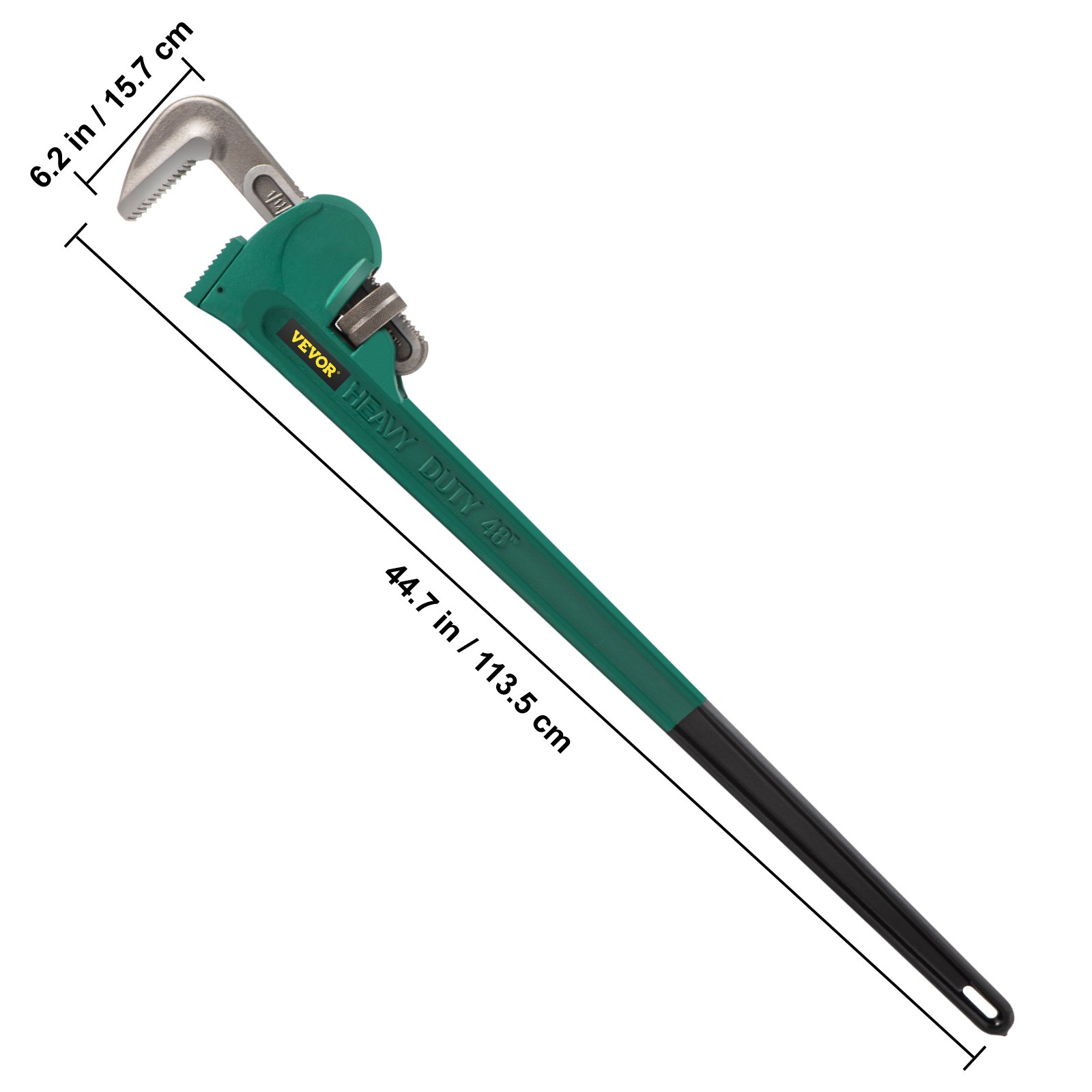 Heavy Duty 48" Steel Pipe Wrench 4" Jaw Straight Pipe Wrench Plumbing