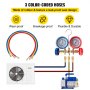 4CFM 1/4HP Rotary Vane Vacuum Pump + R134A
Manifold Gauge Tester Charging +Hose