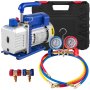 4CFM 1/4HP Rotary Vane Vacuum Pump + R134A
Manifold Gauge Tester Charging +Hose