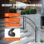 VEVOR 4-step handrail, outdoor carbon steel, heatproof, rustproof, corrosion-resistant.