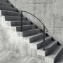 VEVOR 4-Step Handrail Fits 1 or 4 Steps Matte Black Stair Rail Wrought Iron Handrail with Installation Kit Hand Rails for Outdoor Steps