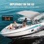 VEVOR 4 Bow Bimini -päällinen veneen päällinen, 900D polyesterikatos, 1" alumiiniseosrunko, vedenpitävä ja aurinkosuoja, sisältää säilytyskenkän, 2 tukitankoa, 4 hihnaa, 8'L x 54" K x 91" -96" L, kevyt Harmaa