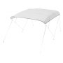 VEVOR 4 Bow Boat Bimini Tops, 600D Polyester Canopy, Waterproof & Sun Protection Boat Awning Canopy with Storage Bag, Bimini Top Replacement, 96"Lx(97"-103")W, Light Grey (Support Frame Not Included)
