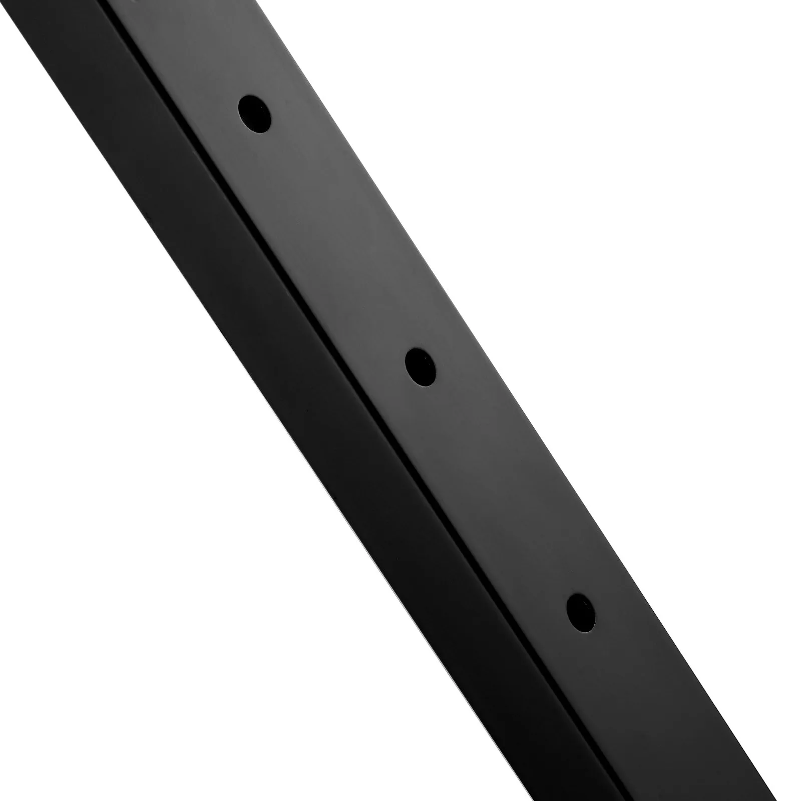 black VEVOR cable railing post with circular holes on a white background.