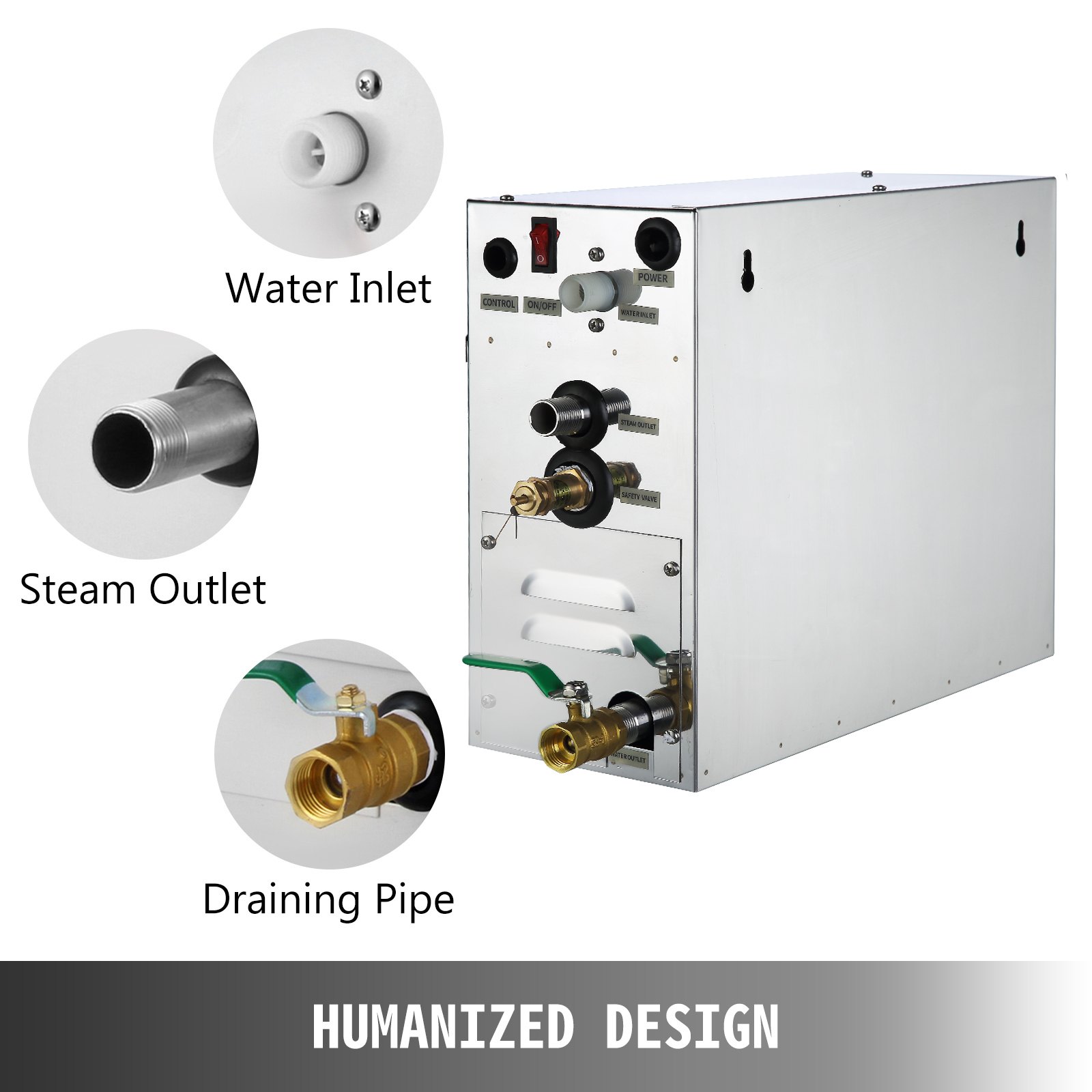 VEVOR Steam Generator 4KW Steam Room Generator Digital Display Steam Generator Sauna Steam Generator for Home Commercial Steam Generator kit Steam Bath Generator