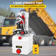 4 Quart Double Acting Hydraulic Pump Dump Trailer Control Kit Repair Unit Pack