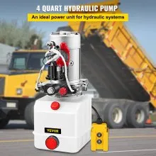 Hydraulic Pump Electric Hydraulic Pump 4 Quart Double Acting Plastic Reservoir For Dump Trailer