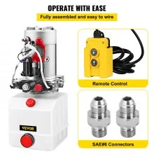 Hydraulic Pump Electric Hydraulic Pump 4 Quart Double Acting Plastic Reservoir For Dump Trailer