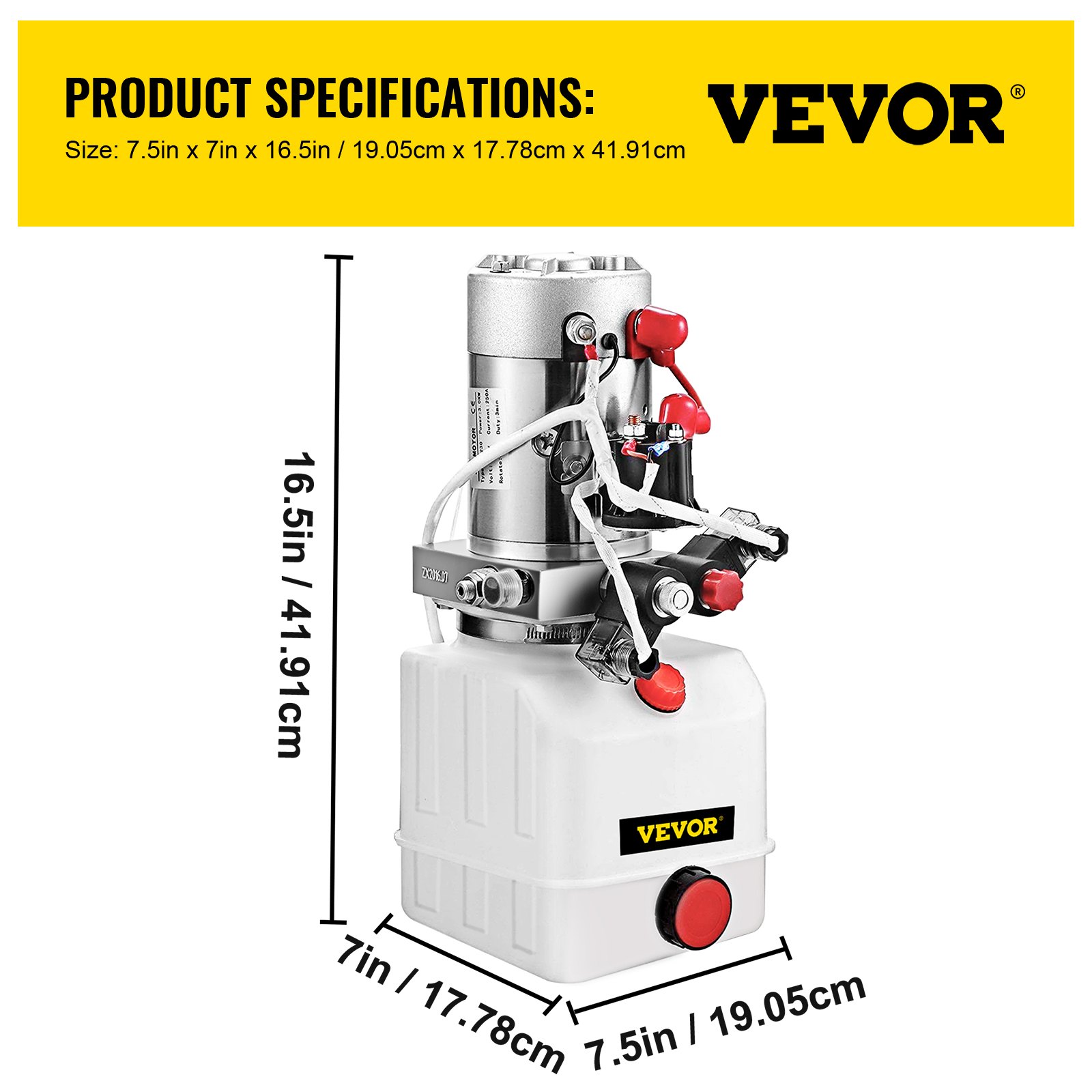 Hydraulic Pump Electric Hydraulic Pump 4 Quart Double Acting Plastic Reservoir For Dump Trailer