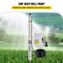 VEVOR Well Pump 3 HP 220V Submersible Well Pump 630ft Head 42GPM Stainless Steel Deep Well Pump for Industrial and Home Use