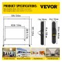 VEVOR 2.44m Display Backdrop Banner Stand Adjustable Telescopic Lightweight Trade Show Wall Exhibitor x 4 PACK