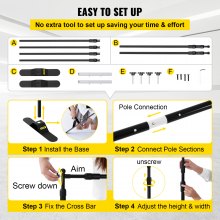 4pcs 8' Banner Stand Advertising Printed Set 54" To 96" Display Trade Potable