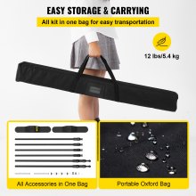 4pcs 8' Banner Stand Advertising Printed Set 54" To 96" Display Trade Potable