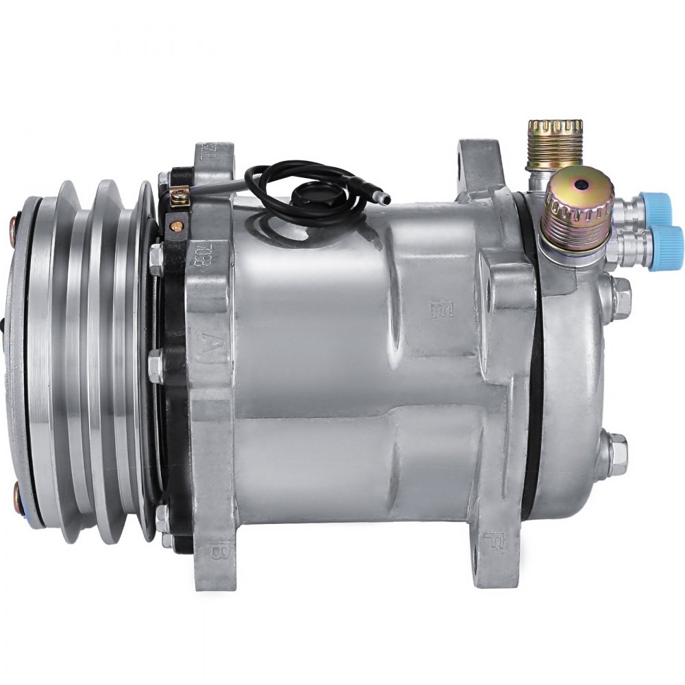Vevor AIR CONDITION COMPRESSORS SANDEN 508 STYLE NATURAL FINISH V BELT FLARE FITTINGS