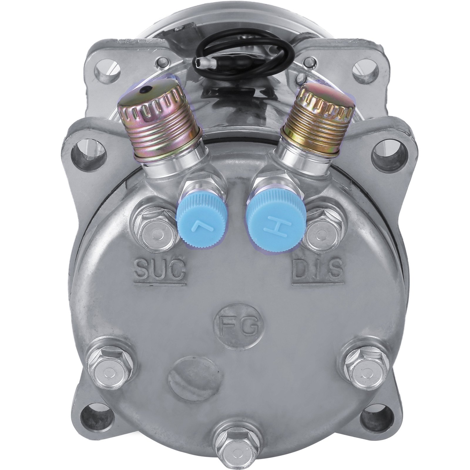 Vevor AIR CONDITION COMPRESSORS SANDEN 508 STYLE NATURAL FINISH V BELT FLARE FITTINGS