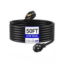 VEVOR Welder Extension Cord, 30 Amp 50 ft, Extension Cord for Portable Welders, NEMA 6-50P, 10/3 AWG, 250V, 7500W Heavy Duty Pure Copper Welder Cable, for Outdoor MIG TIG Plasma, STW Weather-proof