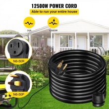 VEVOR Welding Extension Cord 50ft MIG TIG Plasma Welding Cord 30A Extension Cord for Portable Welders(30A 10AWG)