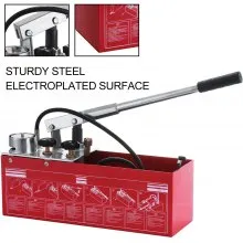 VEVOR Hydraulic Pressure Test Pump 50 Bar Hand Pressure Test Pump 726 PSI 3.2 Gallon Tank 45ML 1/2" BSP Hydrostatic Test Pump for Pipeline Pressure Container Irrigation Firemen (Test Pump 50 Bar)