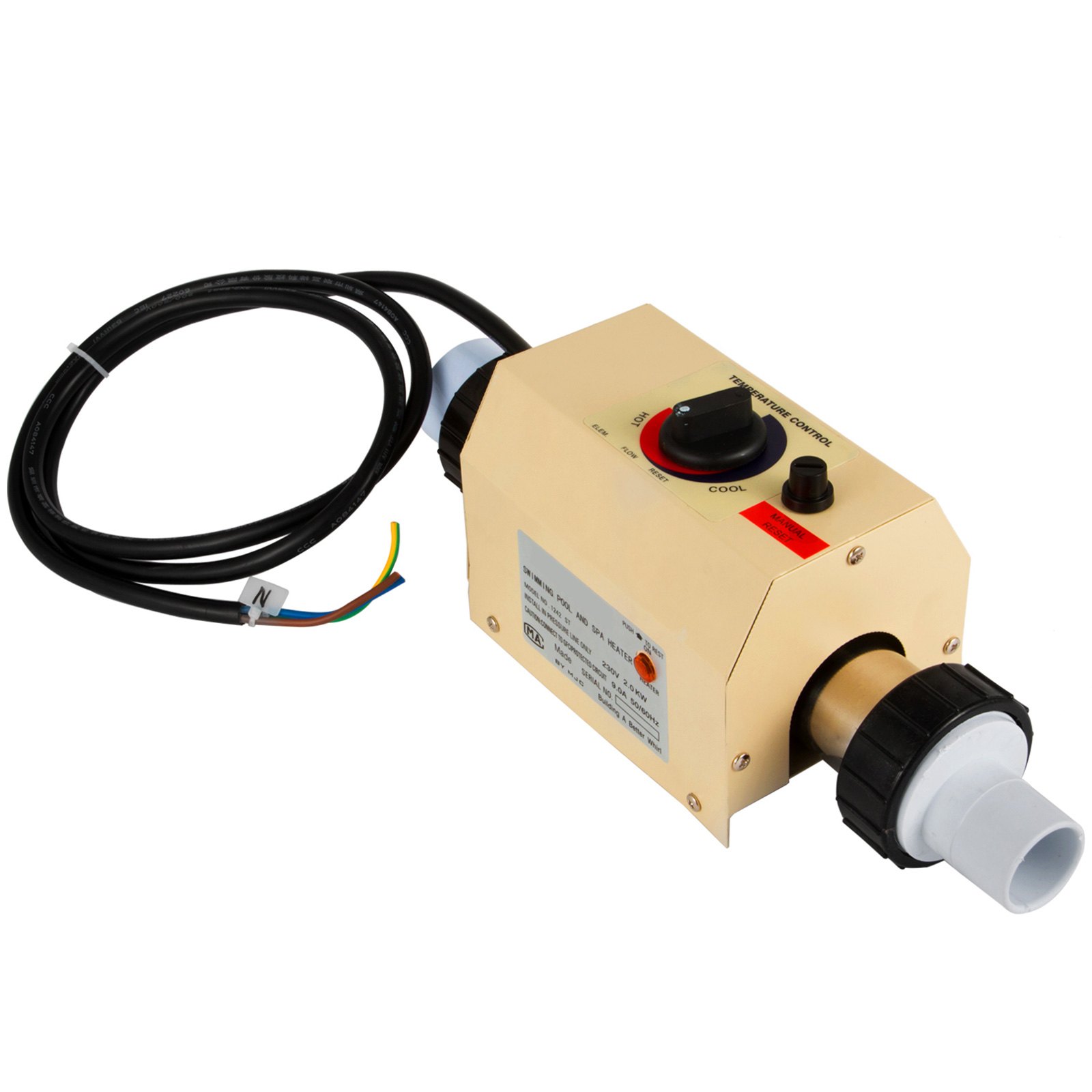 2kw Hot Tub Electric Water Heater Thermostat For Swimming Pool & Bath Spa