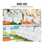 VEVOR 50pcs Chair Cover Wedding Spandex White Chair Covers Stretch Fabric Removable Washable Protective Slipcovers for Weddings Banquets Ceremony(Arched,50PCS)