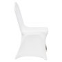 white chair with VEVOR chair covers, fully fitted and wrinkle-free.