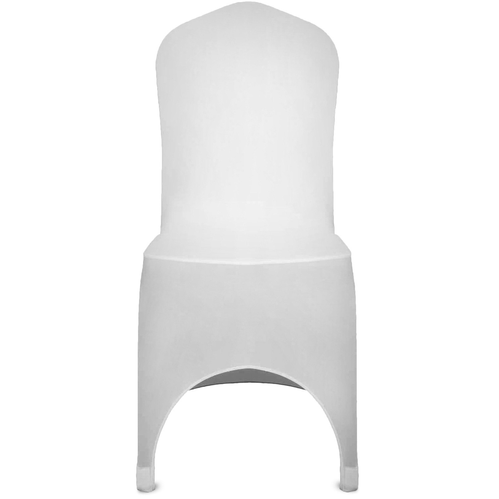 VEVOR Stretch Spandex Folding Chair Covers, Universal Fitted Arched Front Cover, Removable Washable Protective Slipcovers, for Wedding, Holiday, Banquet, Party, Celebration, Dining (50PCS White)