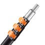 VEVOR Telescopic Extension Pole, 3.8-12 FT Multi-Purpose Extendable Pole, Sturdy Aluminum Alloy Paint Pole Extension with Flip-Lock Design, High Reach Roller Stick for Painting, Dusting and Cleaning