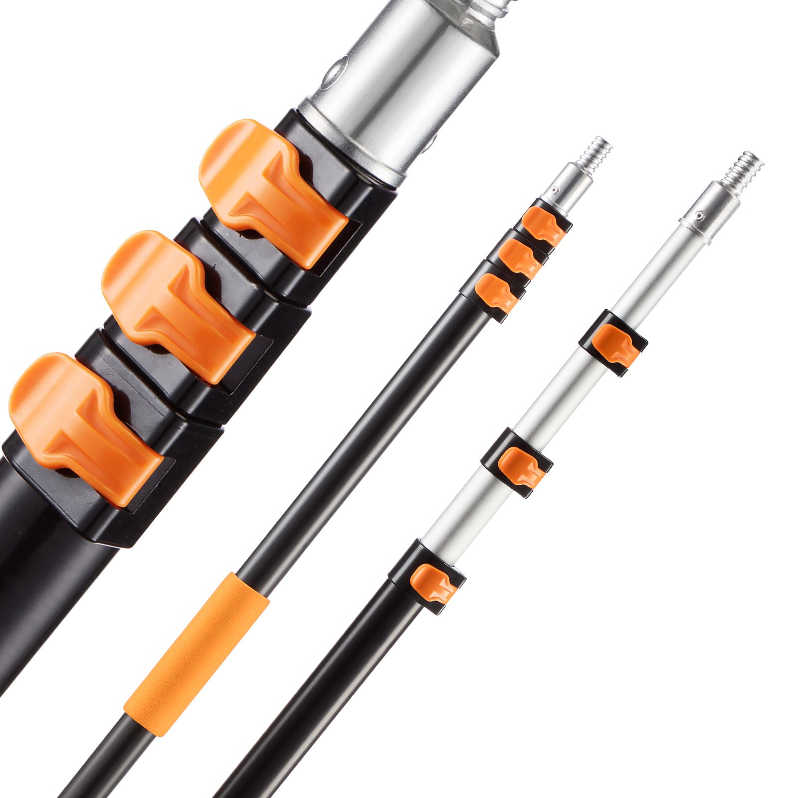 VEVOR Telescopic Extension Pole, 3.8-12 FT Multi-Purpose Extendable Pole, Sturdy Aluminum Alloy Paint Pole Extension with Flip-Lock Design, High Reach Roller Stick for Painting, Dusting and Cleaning