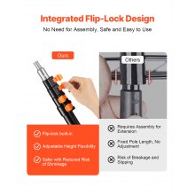 Telescopic Extension Pole 4.66-19 FT Multi-Purpose for Painting Cleaning