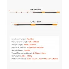 Telescopic Extension Pole 4.66-19 FT Multi-Purpose for Painting Cleaning