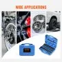 VEVOR 52PCS Custom Bushing Bearing & Seal Driver Set, Transmission Wheel Axle Bearing Race, Seal Driver Installer Remover, 18-65mm & 74mm Metric Discs Bush Removal Puller Bearing Press Tool Kit