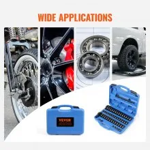 VEVOR 52PCS Custom Bushing Bearing & Seal Driver Set, Transmission Wheel Axle Bearing Race, Seal Driver Installer Remover, 18-65mm & 74mm Metric Discs Bush Removal Puller Bearing Press Tool Kit